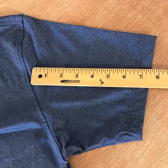 Rhoback Performance Polo Shirt Men L Blue Back the Blue Flag Short Sleeve Golf - Picture 9 of 12